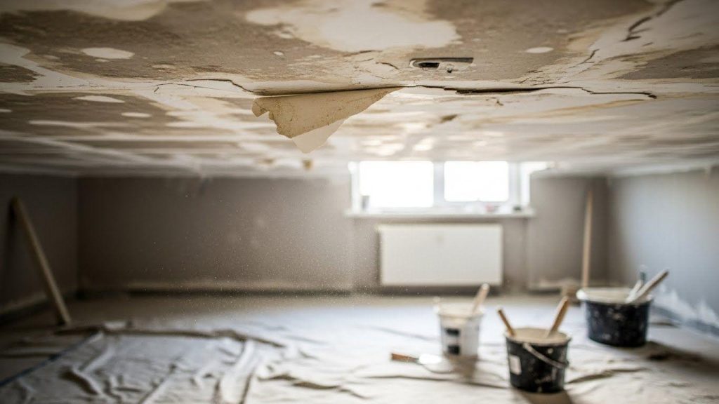 ispravlenie defektov potolka 1